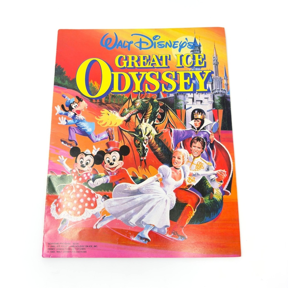 Walt Disney Great Ice Odyssey Souvenir Program Mickey Mouse Disney On Ice 1982